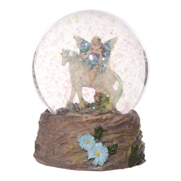 Puckator Snow Globe - Flower Fairy Riding Unicorn, Assorted