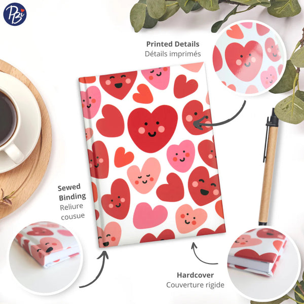 Pierre Belvedere Notebook - Smiling Hearts