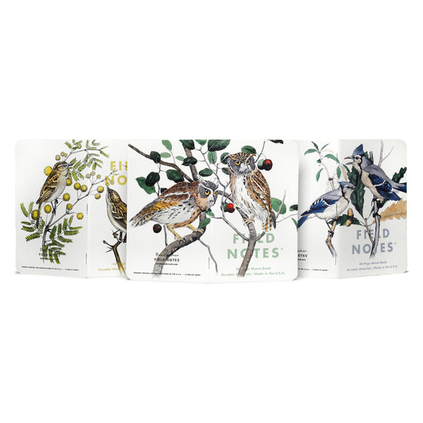Field Notes Notebook 3pk, Lined - Trees & Birds of North America: Pack A