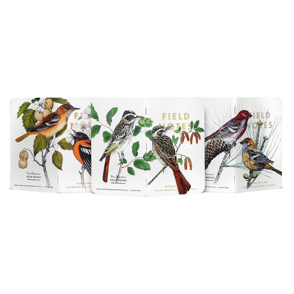Field Notes Notebook 3pk, Lined: Trees & Birds of North America: Pack B