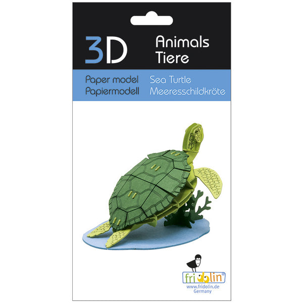 Fridolin 3D Animals Paper Model - Sea Turtle