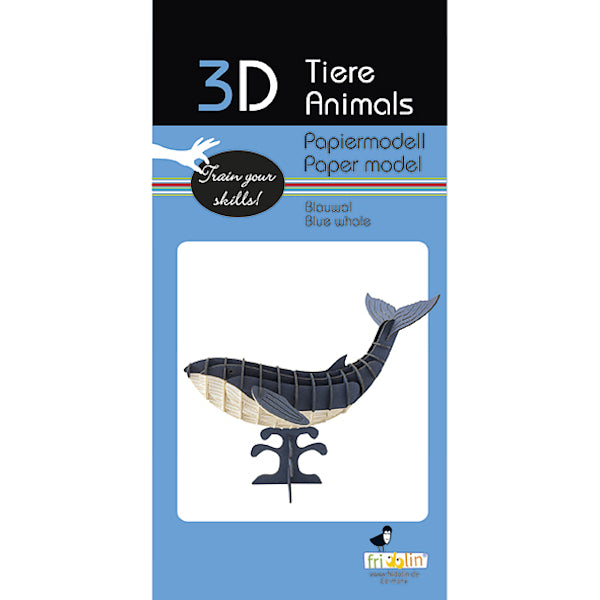 Fridolin 3D Animals Paper Model - Blue Whale