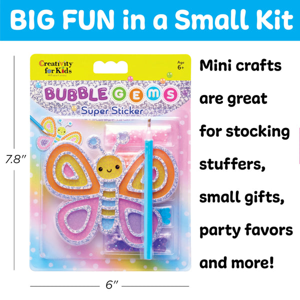 Creativity for Kids Bubble Gems Super Sticker Butterfly