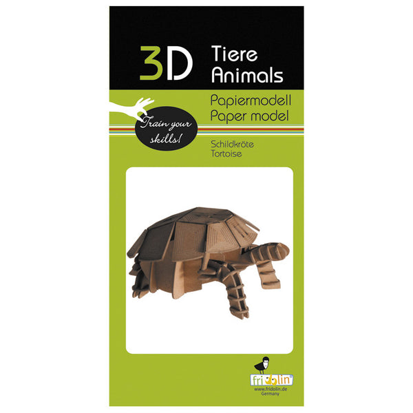 Fridolin 3D Animals Paper Model - Tortoise