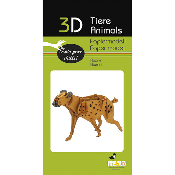 Fridolin 3D Animals Paper Model - Hyena