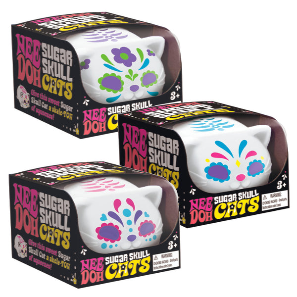 Schylling NeeDoh Sugar Skull Cat, Assorted