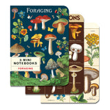 Cavallini Mini Notebook Set 3pk - Mushrooms, Mixed Paper