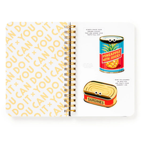 Brass Monkey Sticker Book - You Can Do It Googly Cans