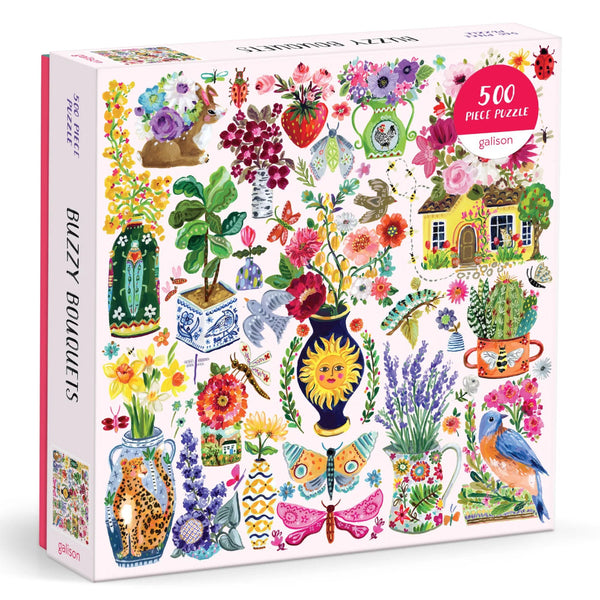 Galison 500pc Puzzle - Buzzy Bouquets