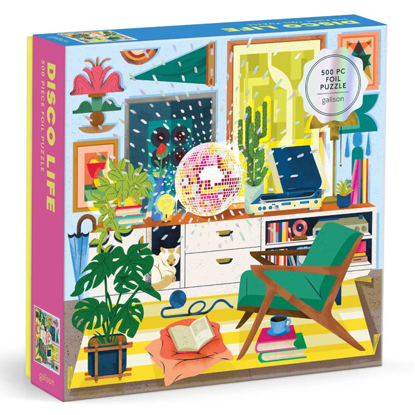 Galison 500pc Foil Puzzle - Disco Life