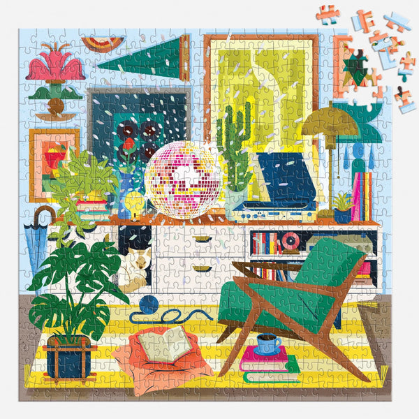 Galison 500pc Foil Puzzle - Disco Life