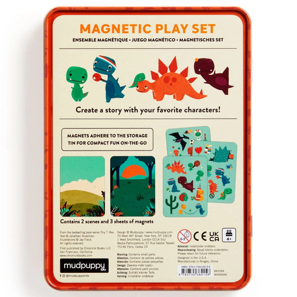 Mudpuppy Magnetic Dinosaur Play Set - Tiny T. Rex