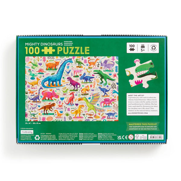 Mudpuppy 100pc Puzzle - Mighty Dinosaurs