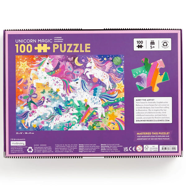 Mudpuppy 100pc Puzzle - Unicorn Magic