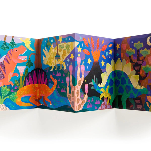 Mudpuppy Dinosaur Land Sticker Sparkle Poster Activity Kit
