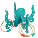 Petit Collage Happy Octopus Wooden Hoopla Ring Toss Game