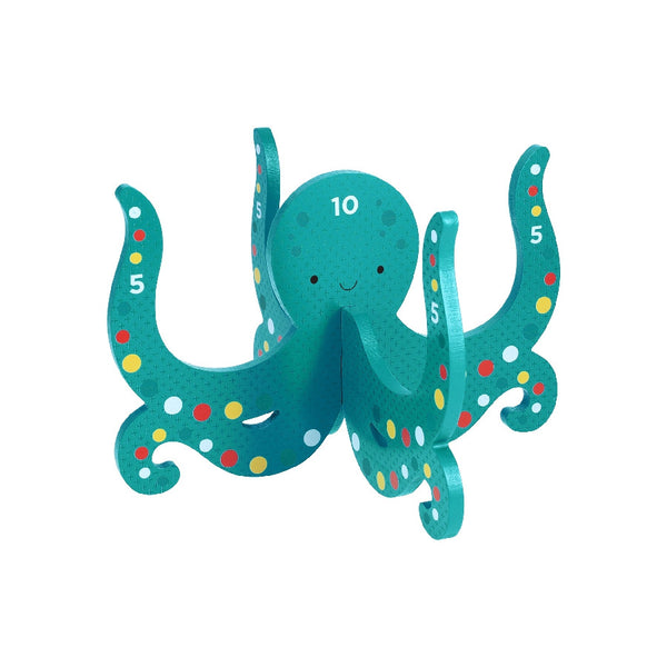 Petit Collage Happy Octopus Wooden Hoopla Ring Toss Game