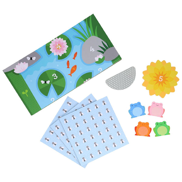 Petit Collage Leaping Frogs! Tiddlywinks Board Game