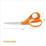 Fiskars 8" Original Orange-Handled All Purpose Scissors