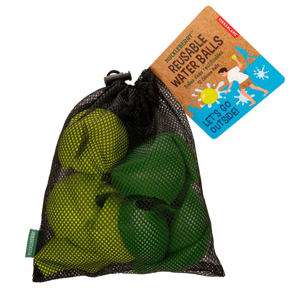 Kikkerland Huckleberry Reusable Water Balloon Balls 12pk