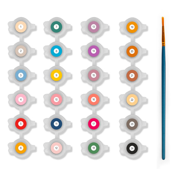 Kikkerland Crafters Paint by Numbers DIY Greeting Cards Kit