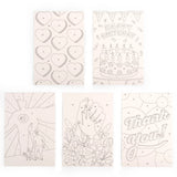 Kikkerland Crafters Paint by Numbers DIY Greeting Cards Kit