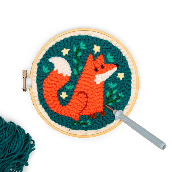 Kikkerland Mini Punch Needle Kit - Fox