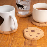 Kikkerland Cork Cookie Coasters Set 4pk