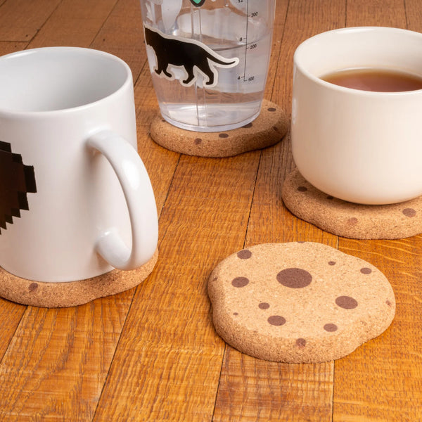 Kikkerland Cork Cookie Coasters Set 4pk