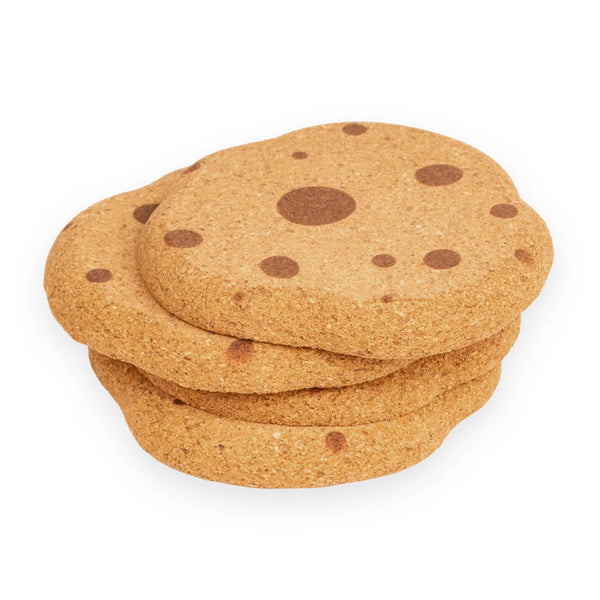 Kikkerland Cork Cookie Coasters Set 4pk