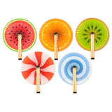 Kikkerland Fruity & Sweet Paper Fans, Assorted