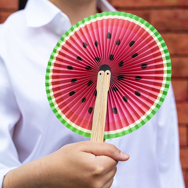 Kikkerland Fruity & Sweet Paper Fans, Assorted