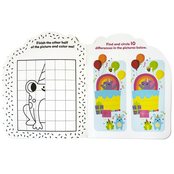 Ooly Playful Pages Activity Book of Games, Colouring & Stickers - Unicorn Party!