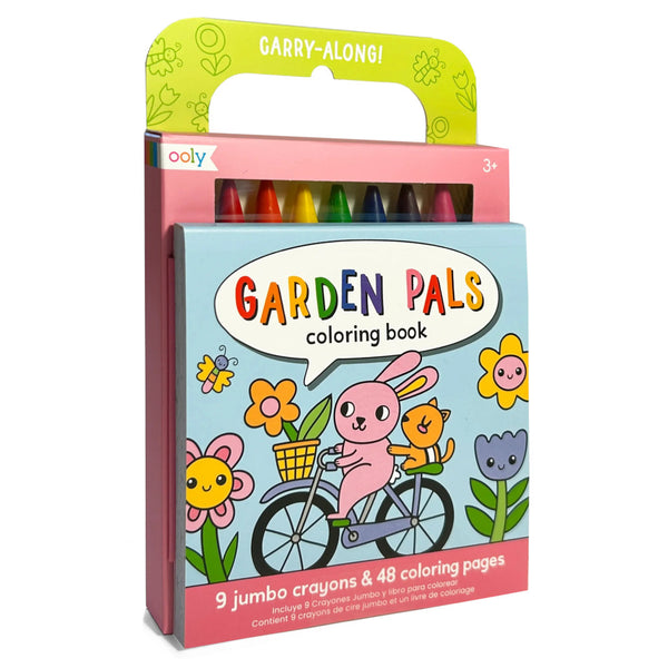 Ooly Carry Along! Colouring Book & Crayon Set - Garden Pals