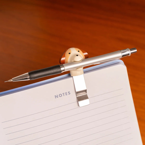 Kikkerland Pen Pup Book Clip & Pen Holder