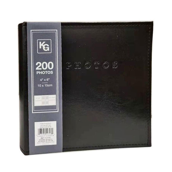 Kiera Grace Photo Album 200 Pockets 4 x 6" - Black