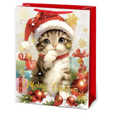 Paper Trendz Holiday Gift Bag, Large - Cute Kitty