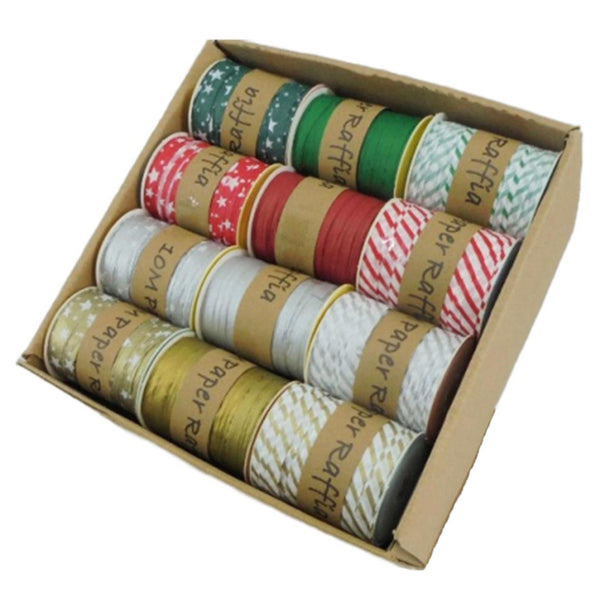 Paper Trendz Paper Raffia Ribbon, Assorted