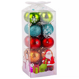 Deco Noel Hanging Metallic Ball Ornament Set 20pk
