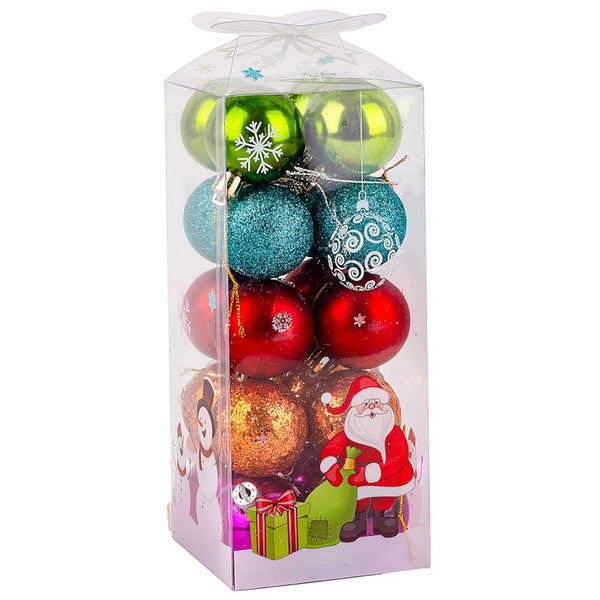 Deco Noel Hanging Metallic Ball Ornament Set 20pk