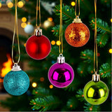 Deco Noel Hanging Metallic Ball Ornament Set 20pk