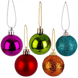 Deco Noel Hanging Metallic Ball Ornament Set 20pk