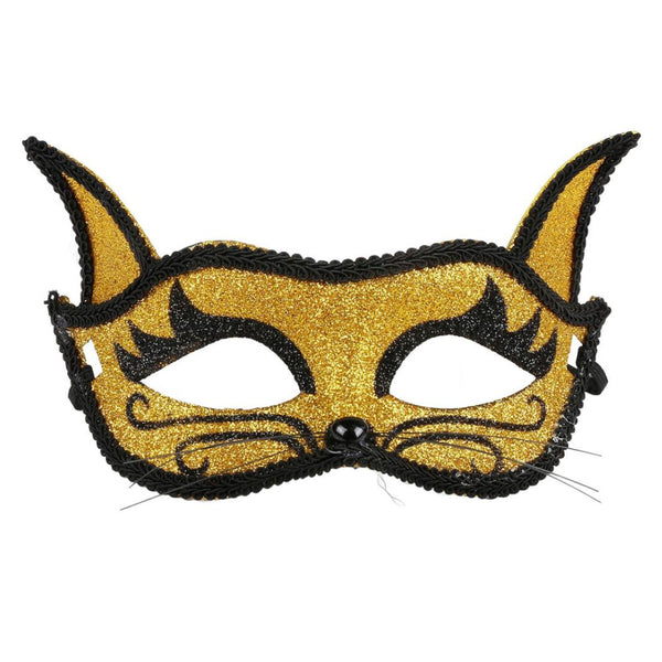 Party Gear Costume Eye Mask - Gold Cat