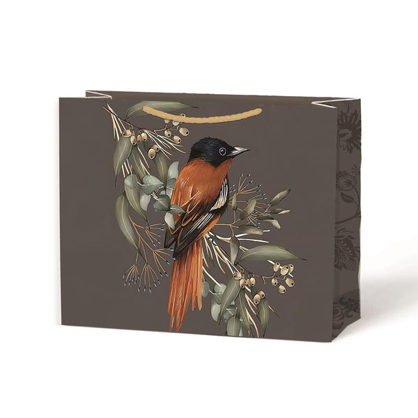 Paper Trendz Gift Bag, Medium - Metallic Bird
