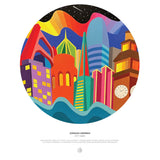 Pomegranate 500pc Circular Puzzle - Jordan Herren: City Vibes