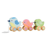 Orange Tree Toys Pull Along Wooden Birdies