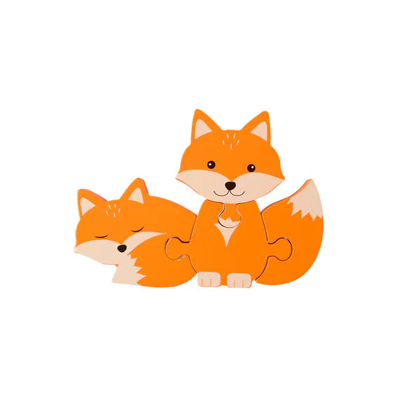 Orange Tree Toys Mini Wooden Puzzle 4pc Foxes