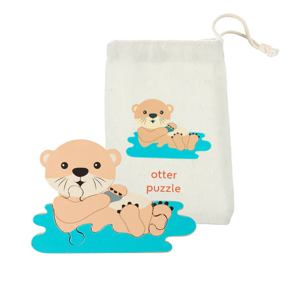 Orange Tree Toys Mini Wooden Puzzle 4pc Otter