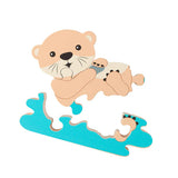 Orange Tree Toys Mini Wooden Puzzle 4pc Otter