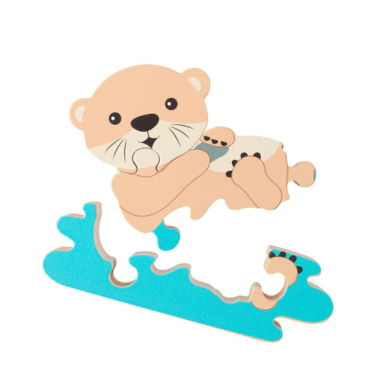 Orange Tree Toys Mini Wooden Puzzle 4pc Otter